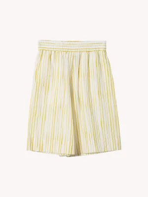 YELLOW STRIPE SHORTS