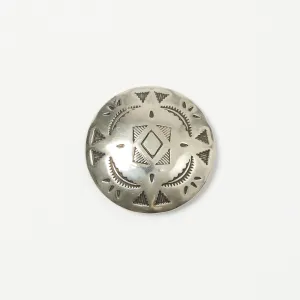 Yuketen 1 1/2 Concho Pin A - Nickel Silver