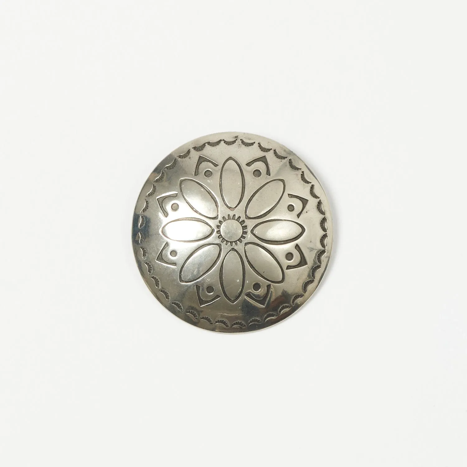 Yuketen 1 1/2 Concho Pin B - Nickel Silver