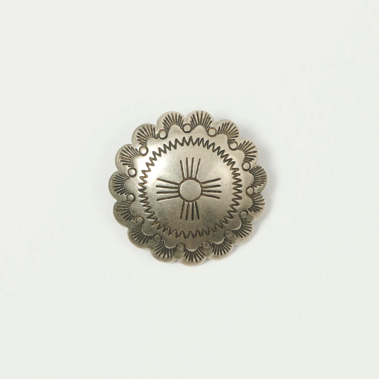 Yuketen 1 1/4 Concho Pin  - Nickel Silver