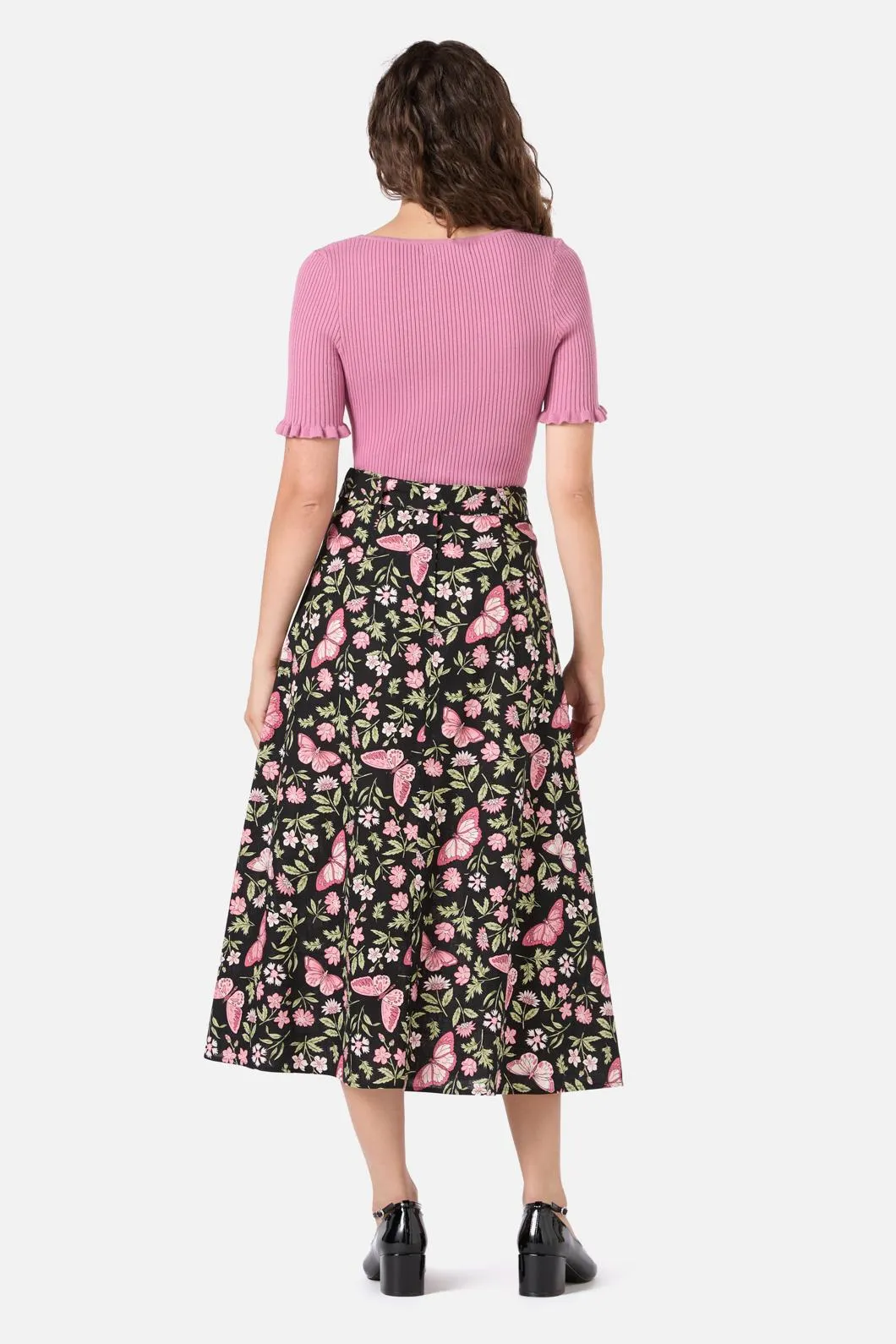 Yvette Butterfly Midi Skirt