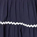 Zig Zag Trim Sleeveless Tiered Midi Dress