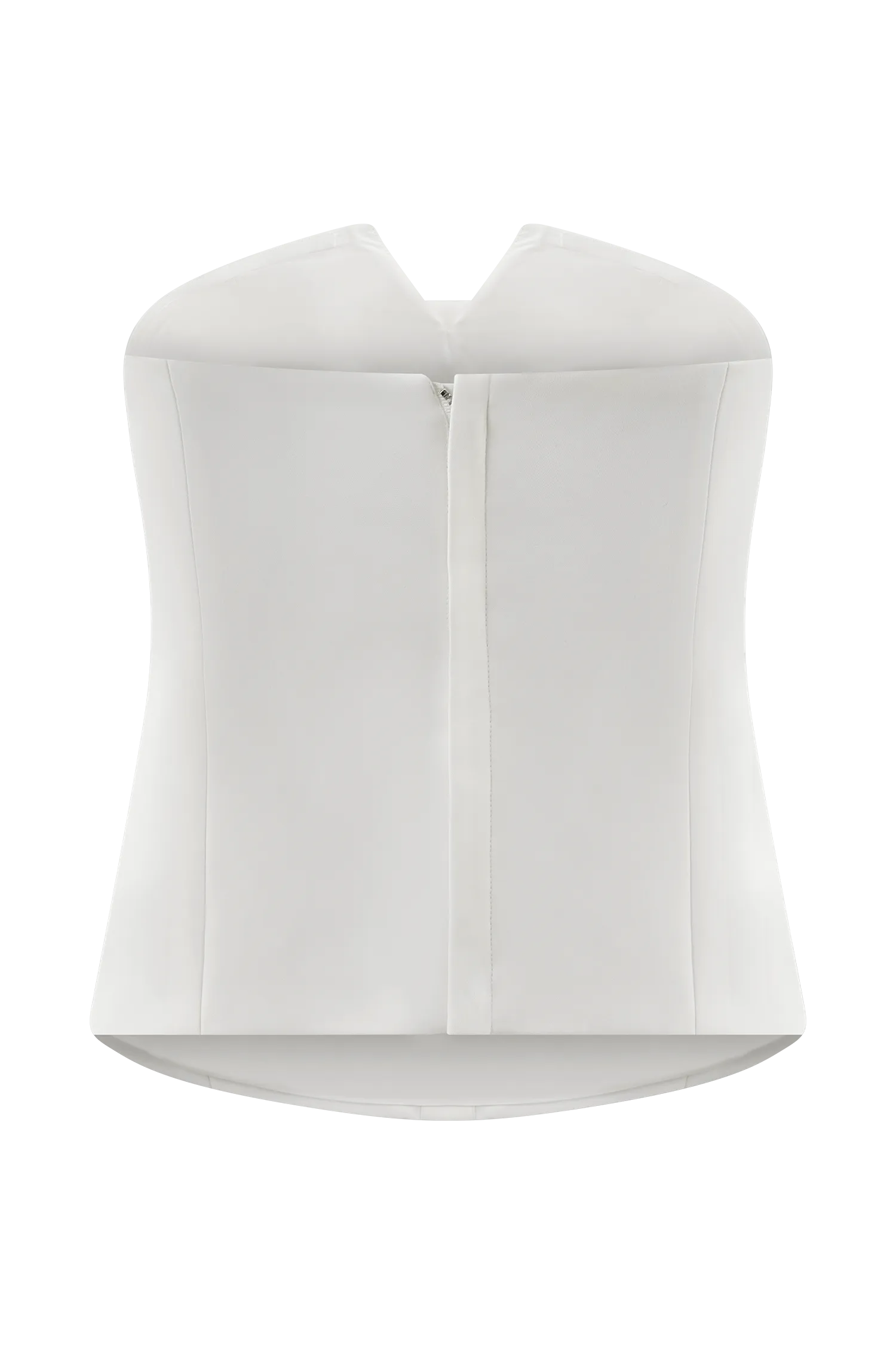 Zillah Strapless Cotton Top - White
