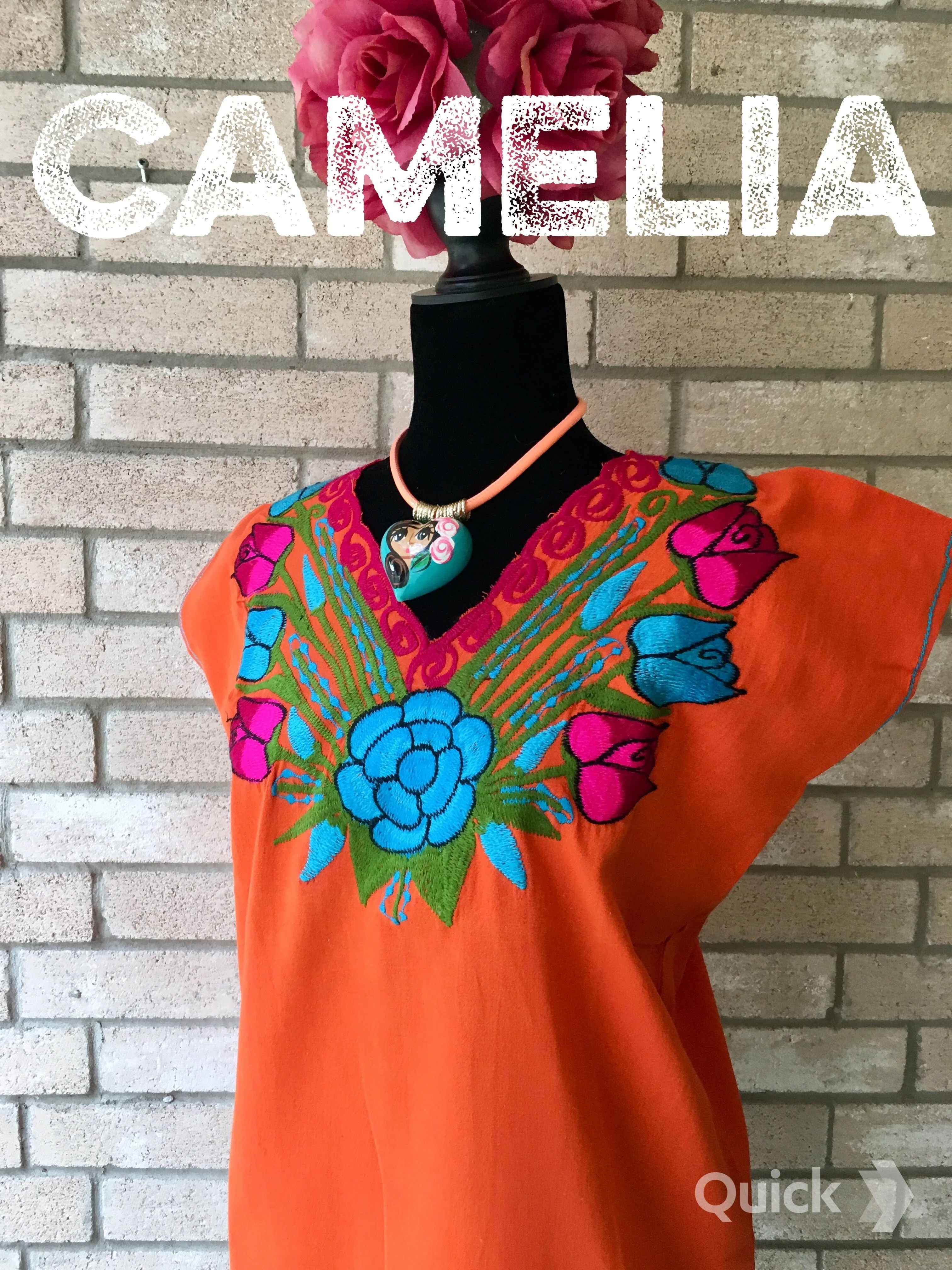 Zinnia Embroidered Mexican Blouse - PLUS