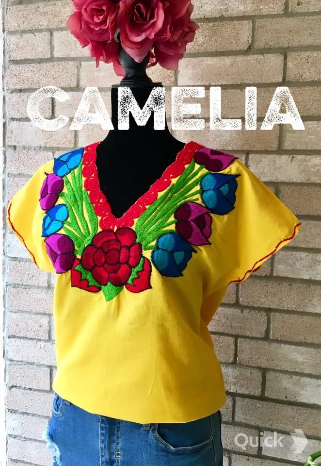 Zinnia Embroidered Mexican Blouse