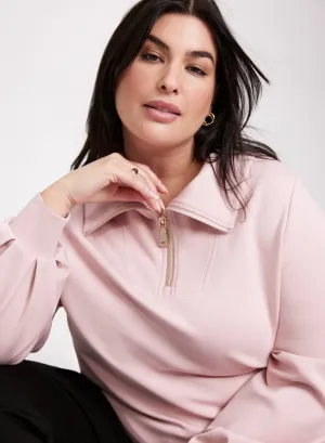 Zip-Neck Pullover Top