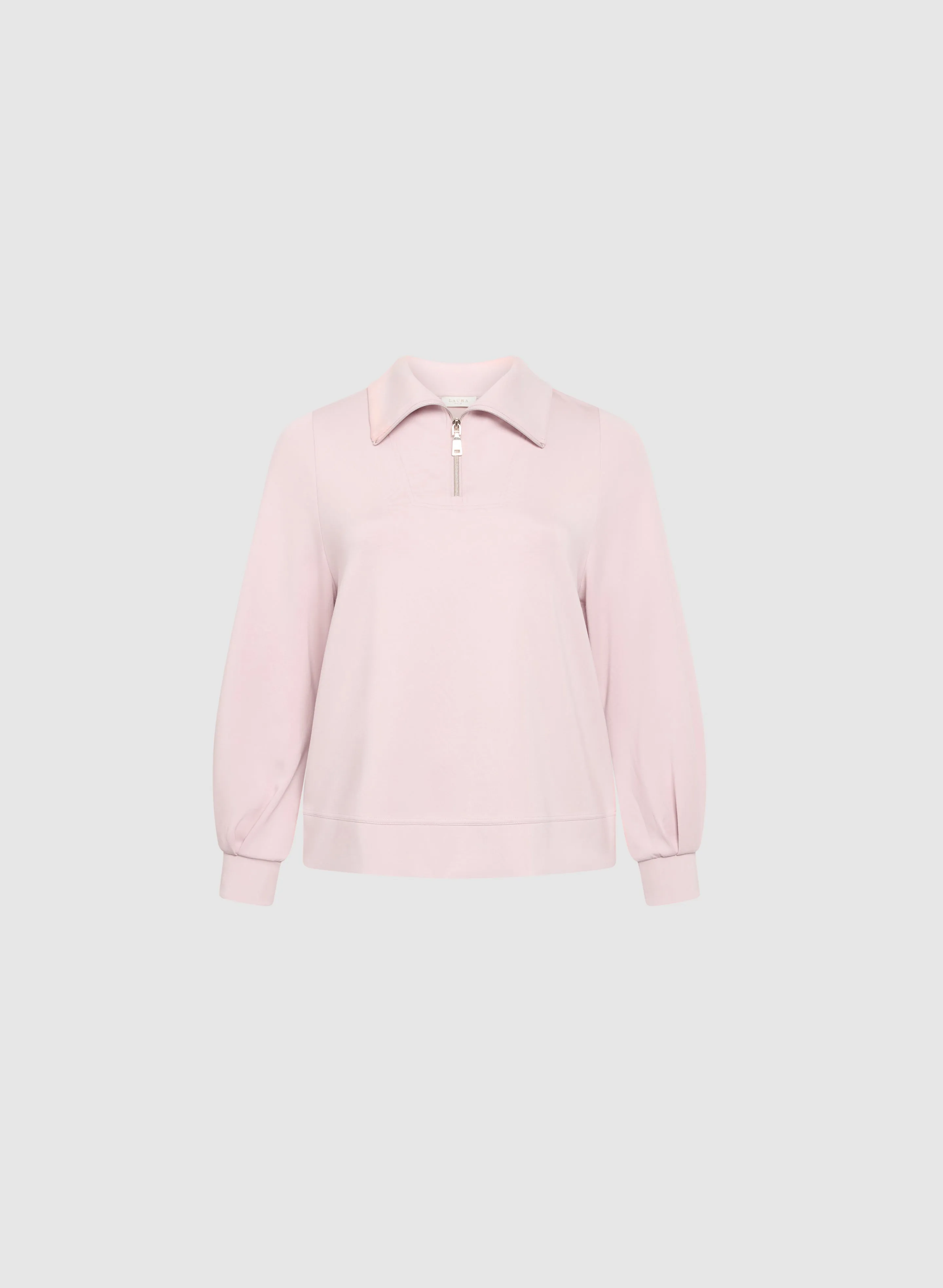 Zip-Neck Pullover Top