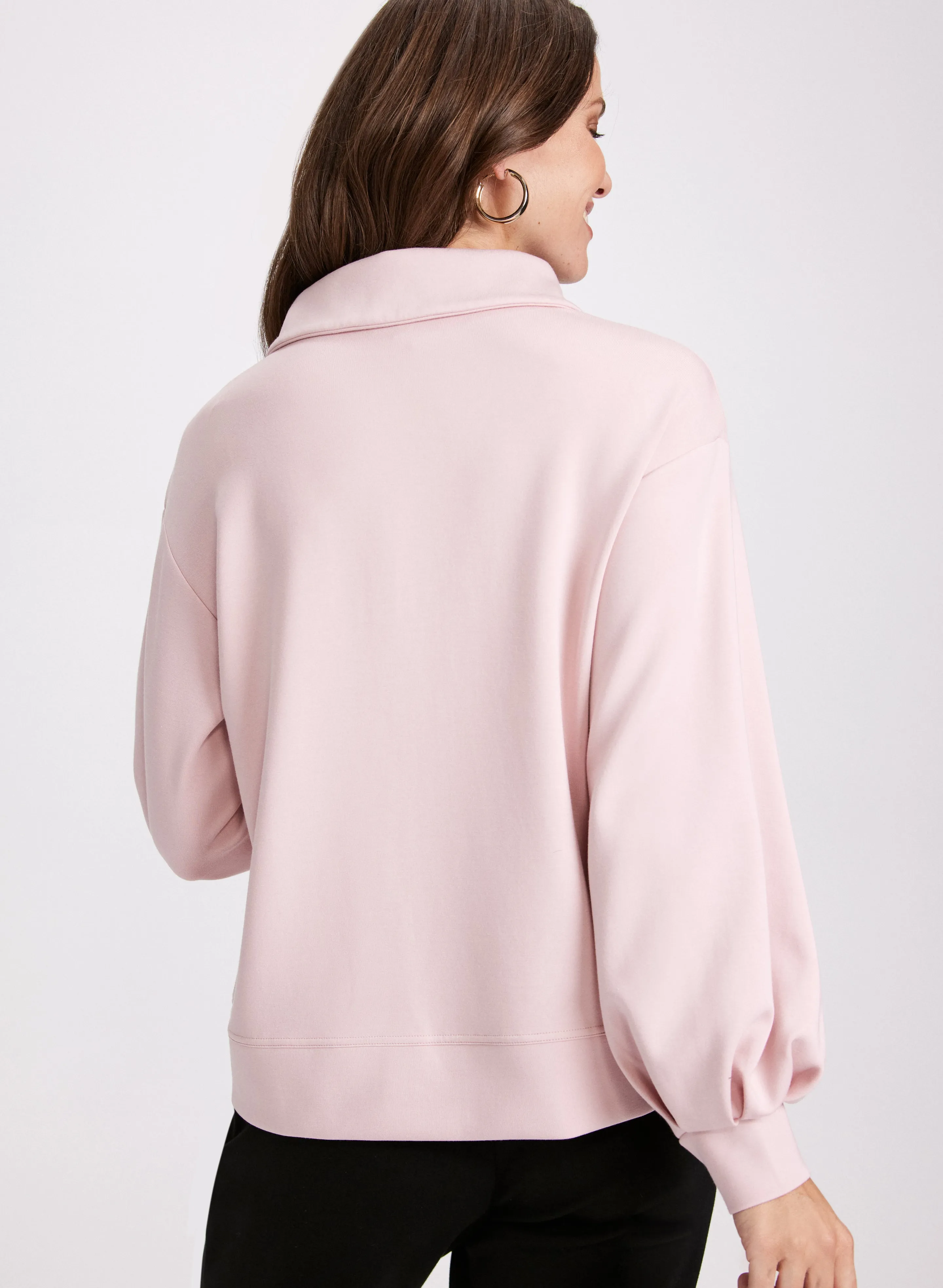 Zip-Neck Pullover Top