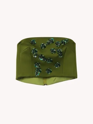 ZUZU EMBELLISHED CROP TOP